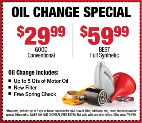 Oil Change Coupons & Brake Repair Specials in Canton, CT.